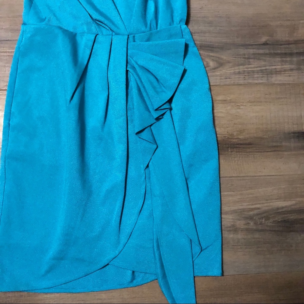 NWT BCBGeneration  One Shoulder Cocktail Dress - Picture 5 of 9